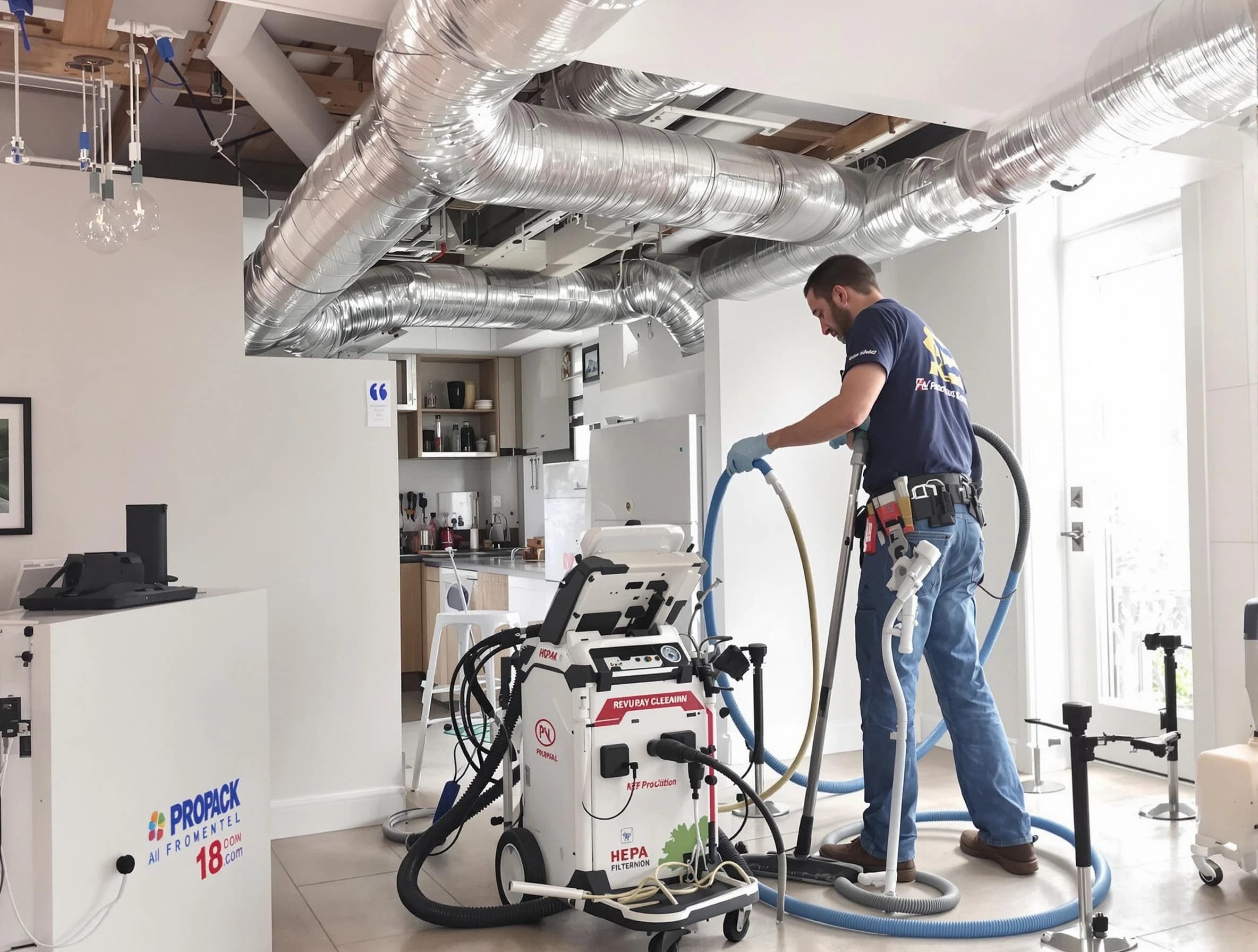 Stone Mountain Air Duct Cleaning technician performing advanced pure duct cleaning with specialized equipment in Stone Mountain